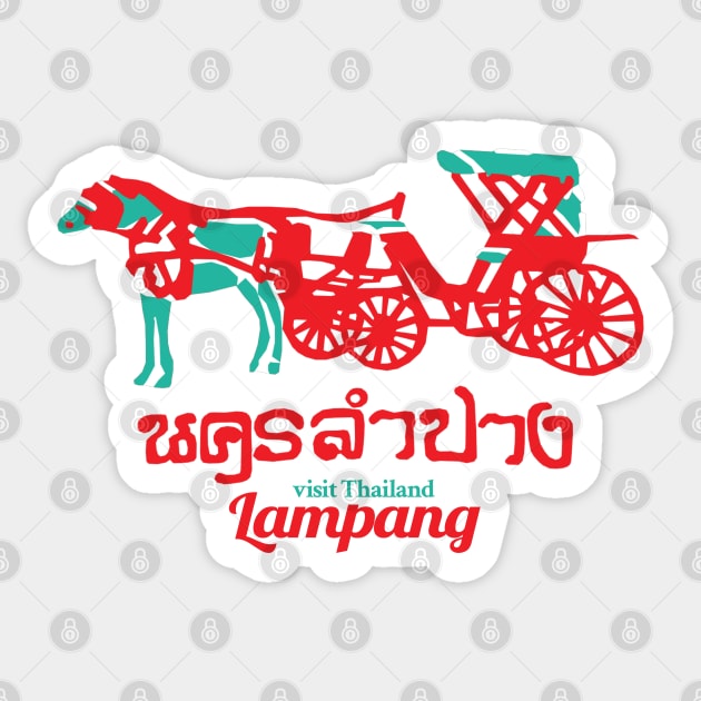 Visit Lampang Thailand Sticker by KewaleeTee